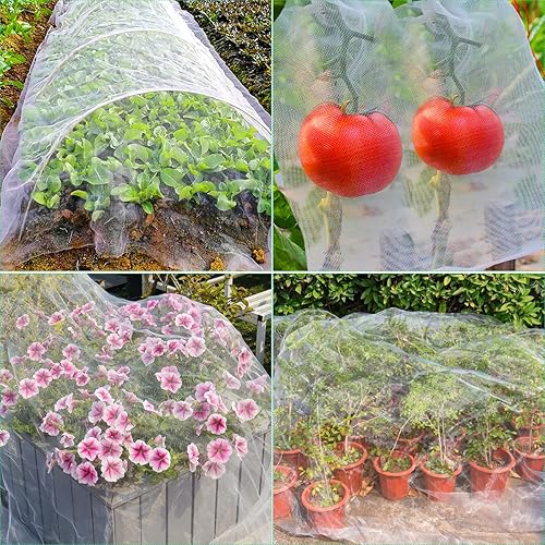 Miniatura 6 de Red de jardín, cubierta de malla ultra fina para plantas, cubierta de hilera elevada para cama de jardín, malla para verduras, frutas, plantas,