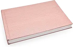 Álbum de fotos Ical, encadernação fotolivro autocolante, folhas de papel rígido branco, para 20 fotos 10x15cm horizontal - linha Instalivro - modelo salmão com textura - 755