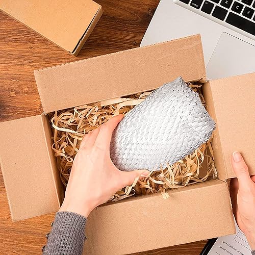 Vista 16 de Papel de embalaje de panal negro para mover rompibles, 15 pulgadas x 100 pies. Suministros de envío frágiles. Materiales de embalaje perforados