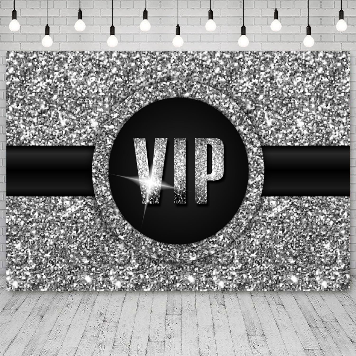 12x10ft VIP Sfondo Glitter Red Carpet Event Fotografia Sfondo Nero Argento Special Guest Film Show Musica Festa Banner Decorazioni Baby Shower Bambini Compleanno Feste Photo Booth Prop