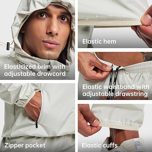 Miniatura 4 de HOTSUIT Sauna Suit for Men Weight Loss Sweat Suit Boxing Exercise Sweat Sauna Jacket Pants