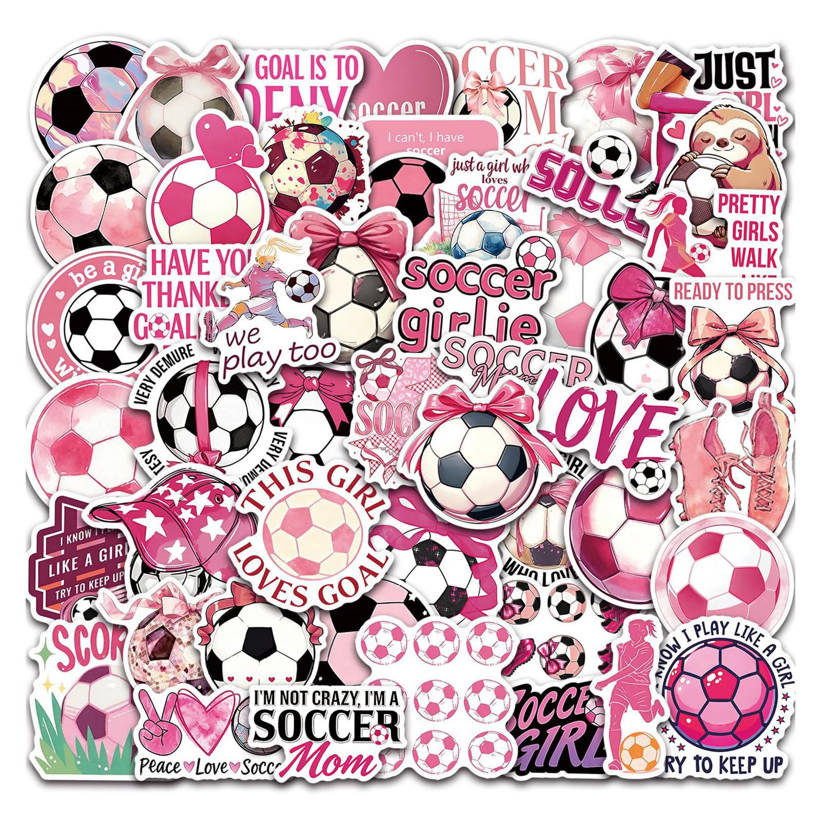 100Pcs Athletic Sticker Football Theme PET Label for Scrapbooking Journal Laptop Phone Case Bike Embellishments Football Waterproof Transfers