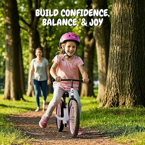 Miniatura 7 de bicystar Bicicleta de equilibrio de 16 pulgadas, bicicleta para niños pequeños de 5 a 8 años, neumáticos de aire, reposapiés, bicicleta de empuje