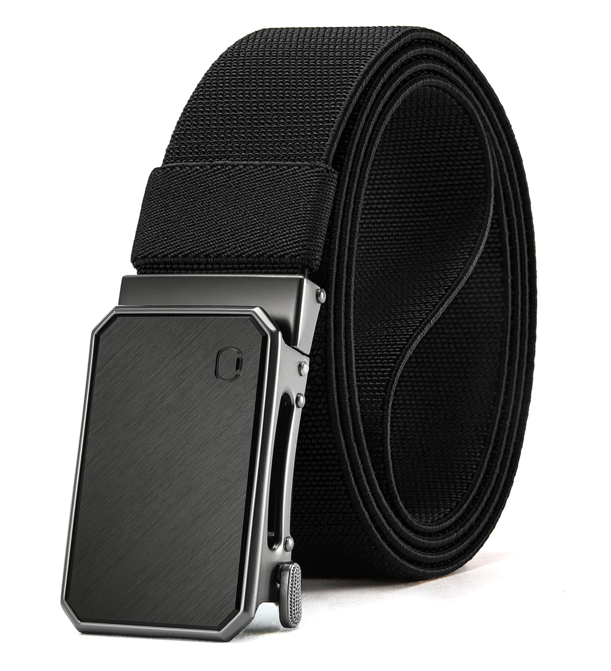 CHAOREN Mens Ratchet Belt - 1.5" Stretch Nylon Belts for Casual, Work, Golf