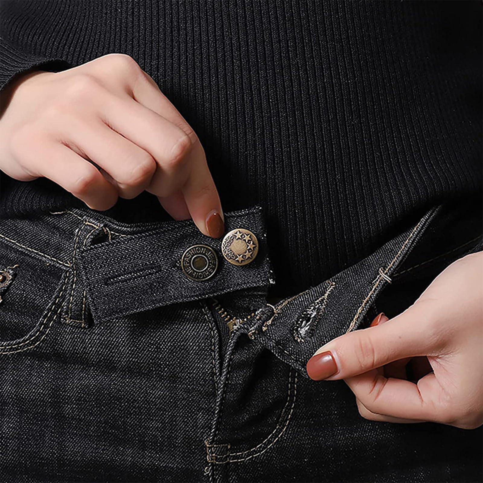 Rallonges De Taille Pour Pantalon - Lot De 4, Réglables à 3 Crans, Crochets Métal, Pour Hommes Et Femmes
