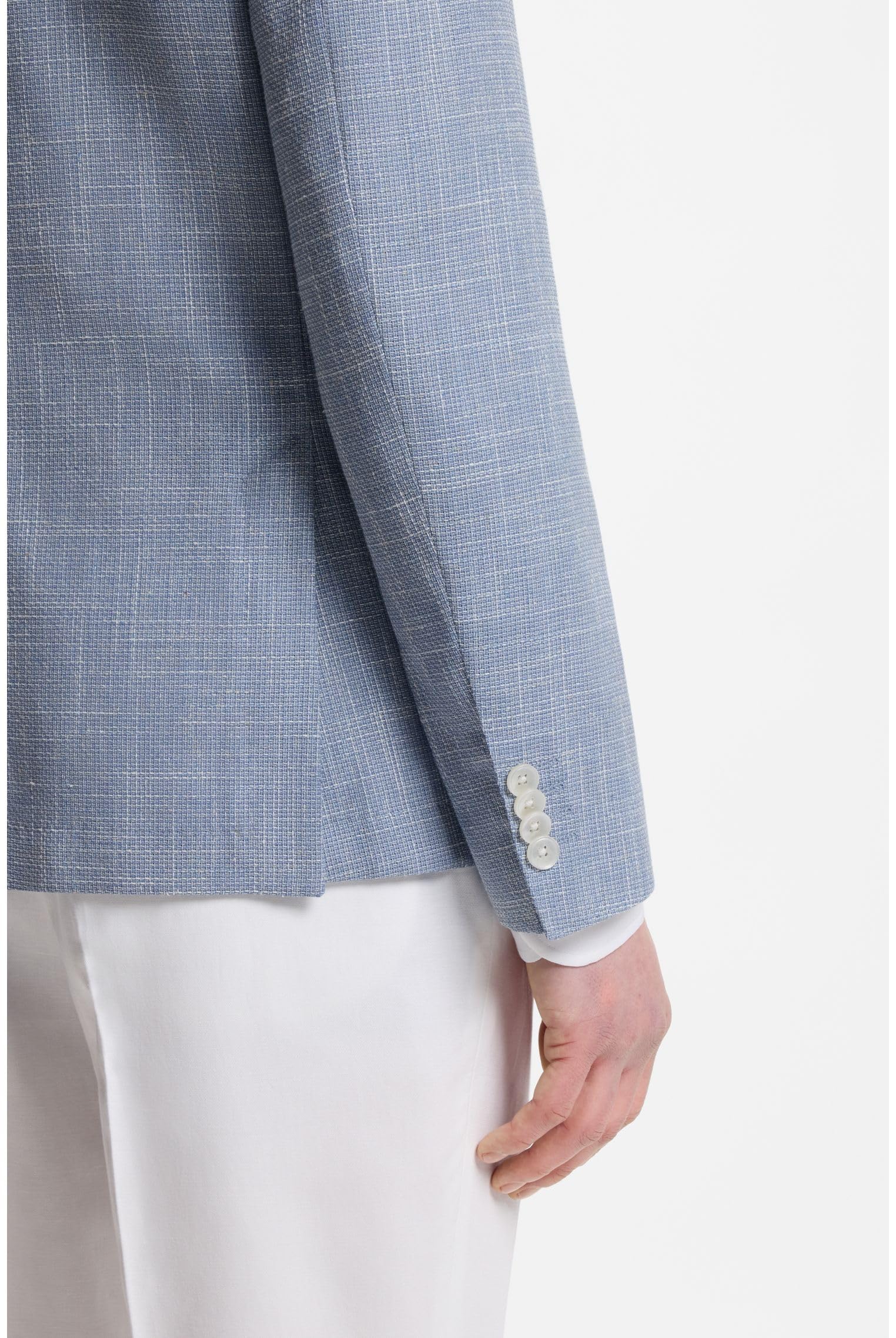 BOSS Slim-fit Sakko Aus Fein Gemustertem Gewebe