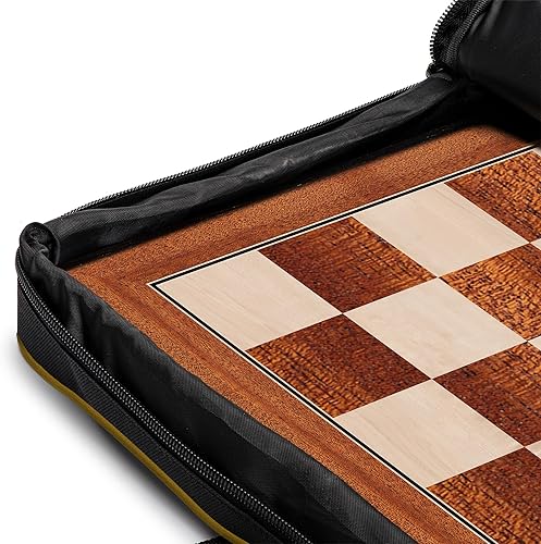 Miniatura 6 de A&A 21.25" Professional Wooden Tournament Chess BoardMahogany & Maple Inlaid  2.25" Squares wo Notation