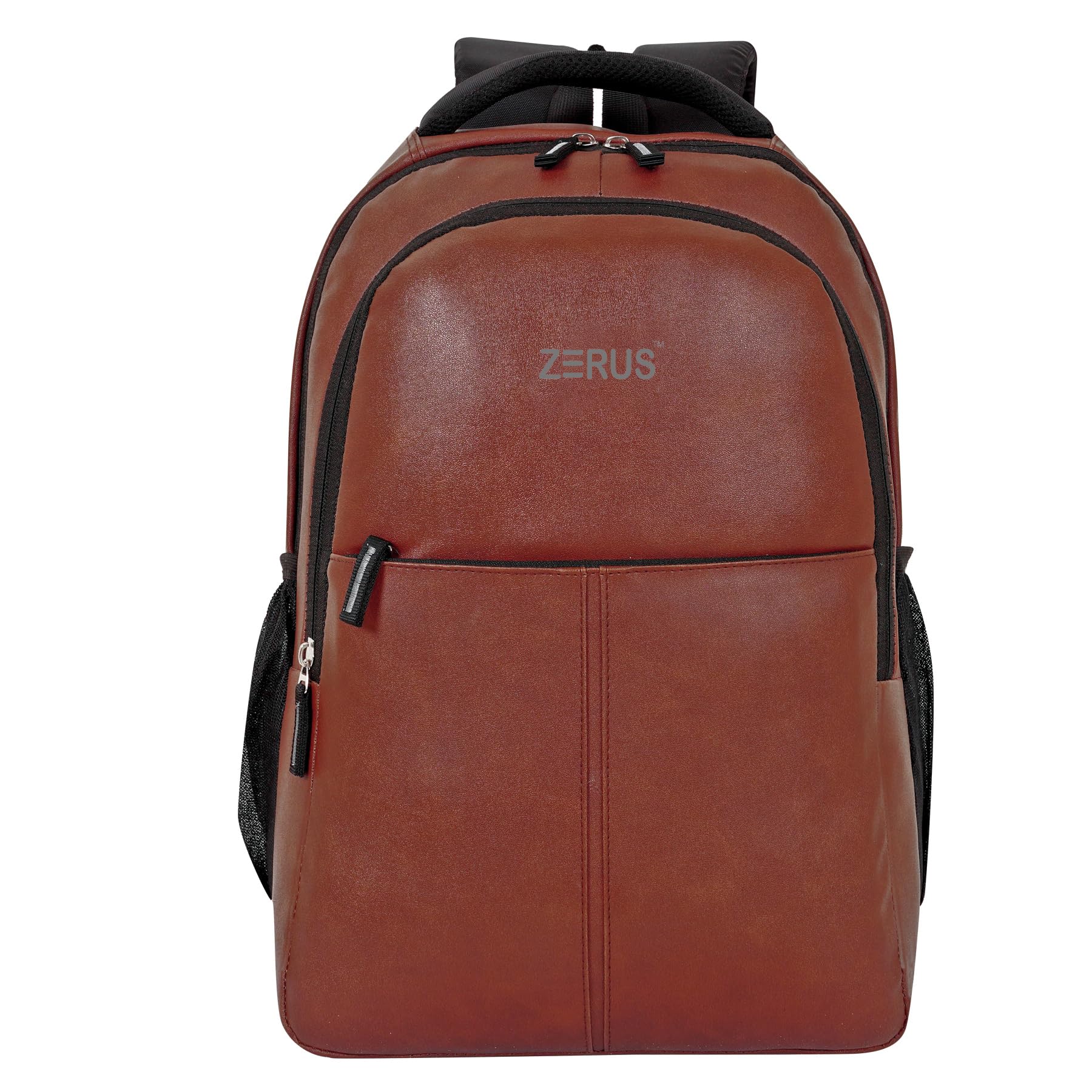 Graceful Vegan Leather School bags For Boys Laptop Backpack for men Unisex Kids Bags & Bagpacks For School College Work Office & Students Beg-image-18
