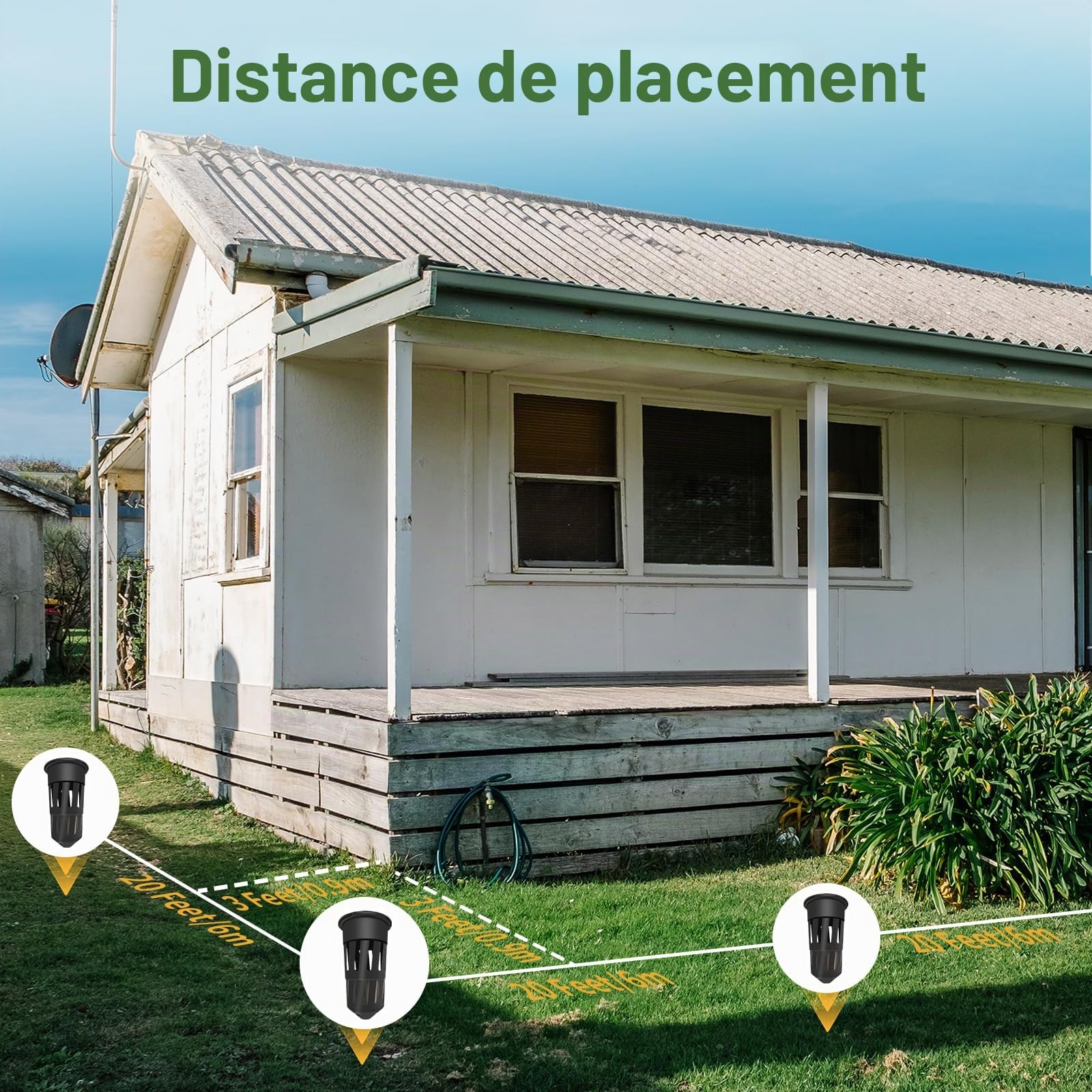 Lot de 6 stations d'appât de surveillance des termites, compatibles avec les appâts termites Trelona, blocs de bois inclus pour le jardin, les fermes, détecte l'activité des termites (pas de