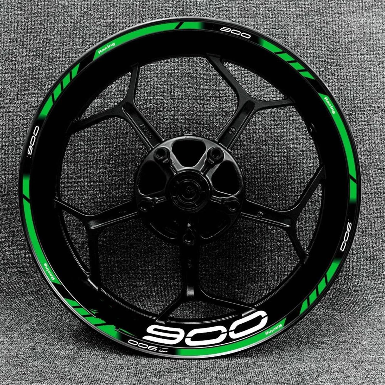 Motorcycle 17 Inch Wheel Hub Modified Decal Decorative Rim Waterproof Reflective Stickers for Kawasaki for Z900 Motorbike(Color2)