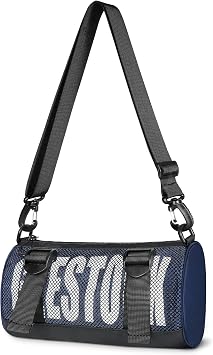 Geestock Mini Gym Bag for Women Men Lightweight Compact 9 Crossbody Duffel Bag with Adjustable Strap, Portable Small Gym Bag for Yoga, Workout, Travel, Navy Blue