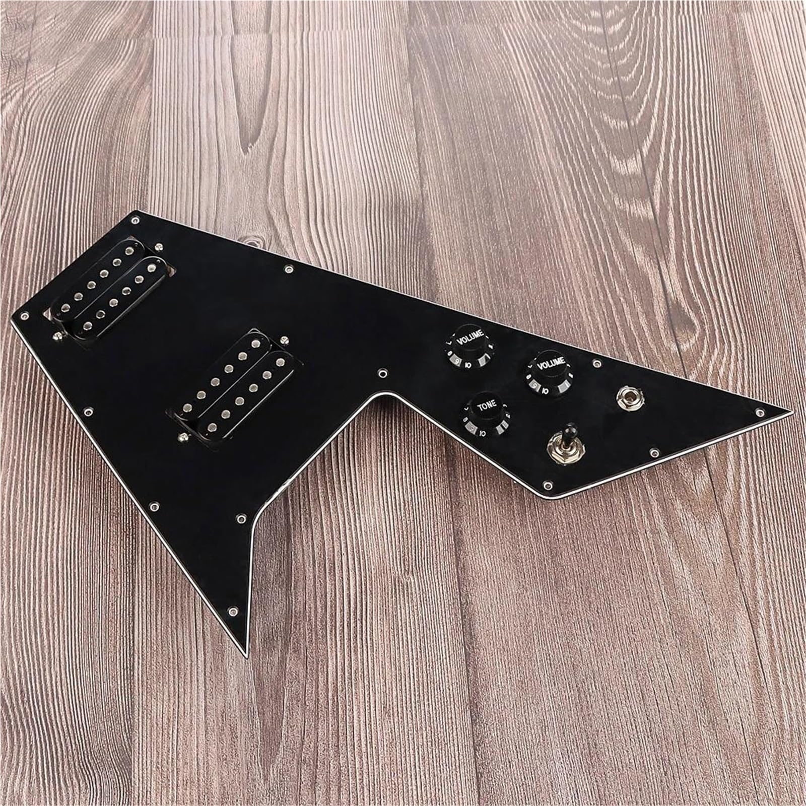 Battipenna per chitarra precablato caricato nero a 3 strati per parti e accessori per chitarra stile V volante Set Battipenna Pickup