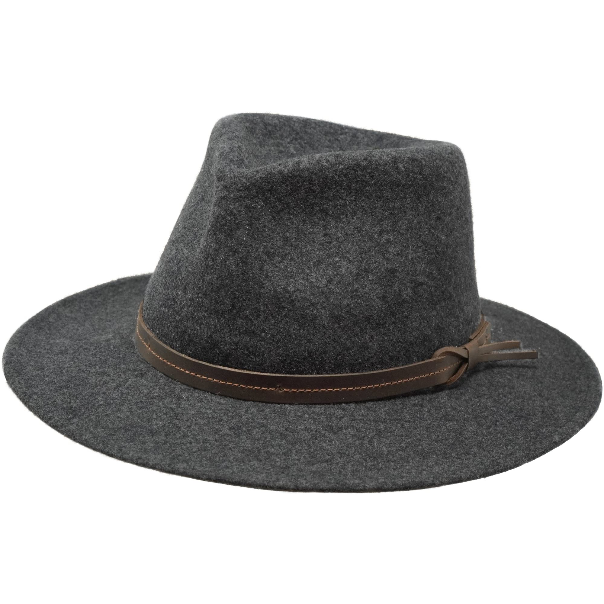 Borges & Scott Unisex Grey Melange Lawrence Felt Hat - 58Cm (M)