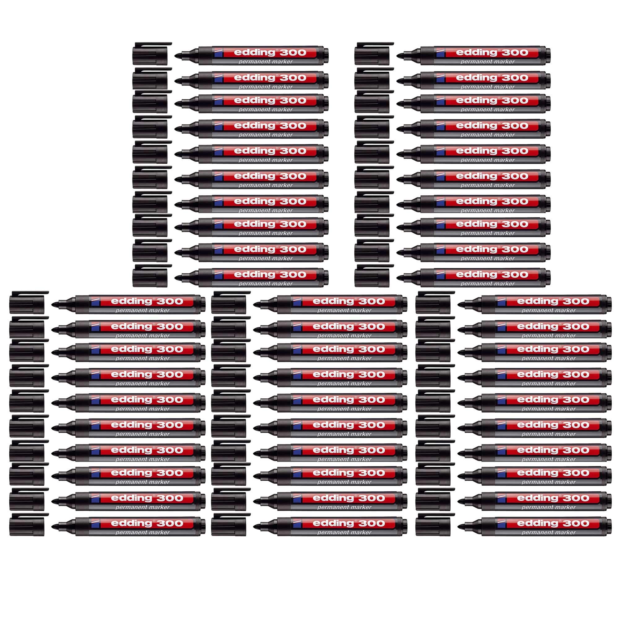 edding Rotulador permanente 300 negro (50 unidades)