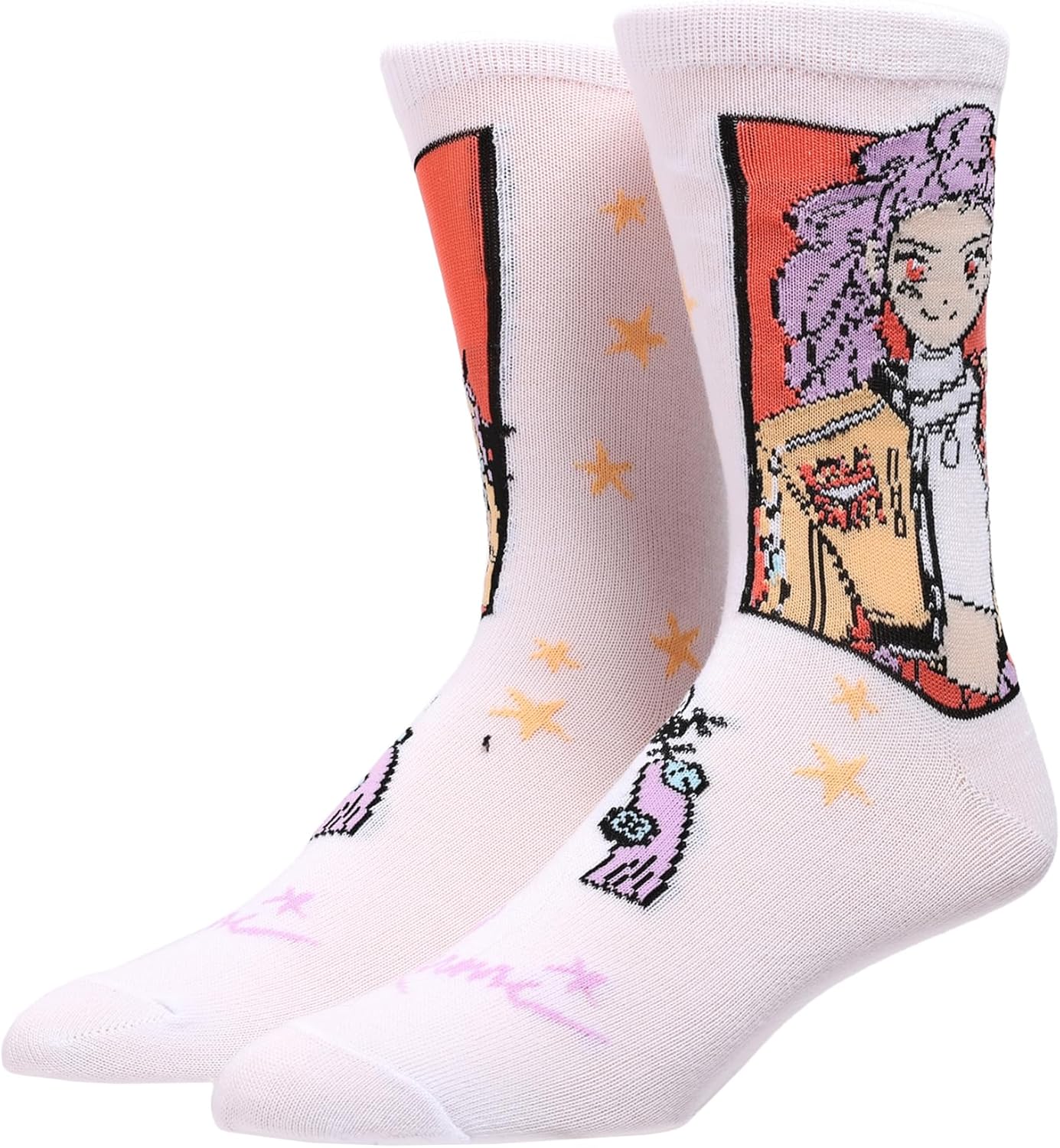 Bioworld KPop Demon Hunters Hunter/X & Derpy 5-Pair Pack Casual Crew Socks - Image 7