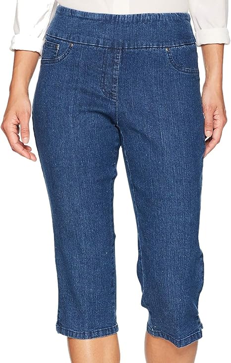 stretch denim capris