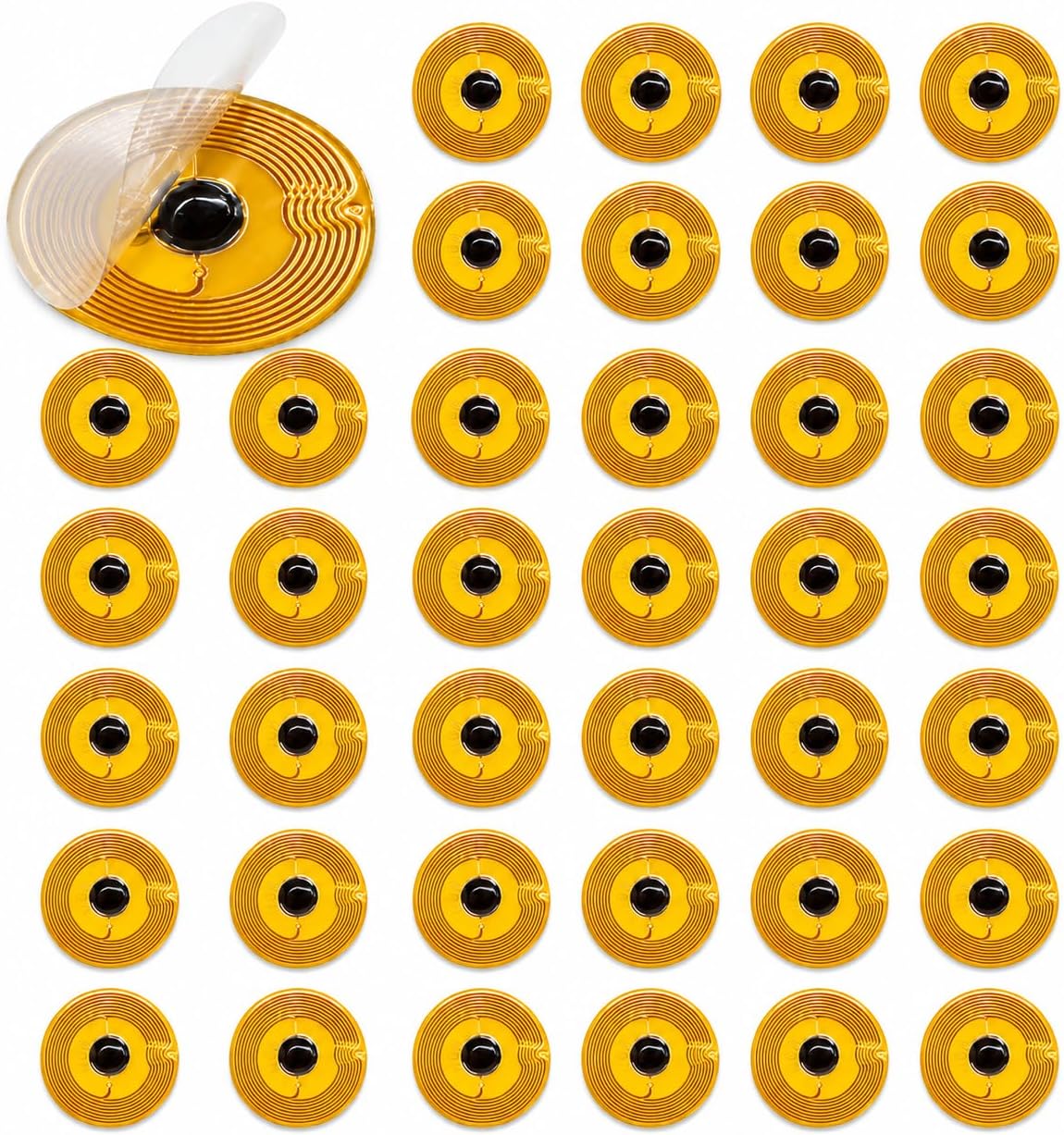 126 pcs NFC Tags NTAG215 FPC Tag Flexible NFC Nail Heat Resistant Stickers Electronic Tag NFC Key Tags Material Programmable RFID Sticker 10mm Round