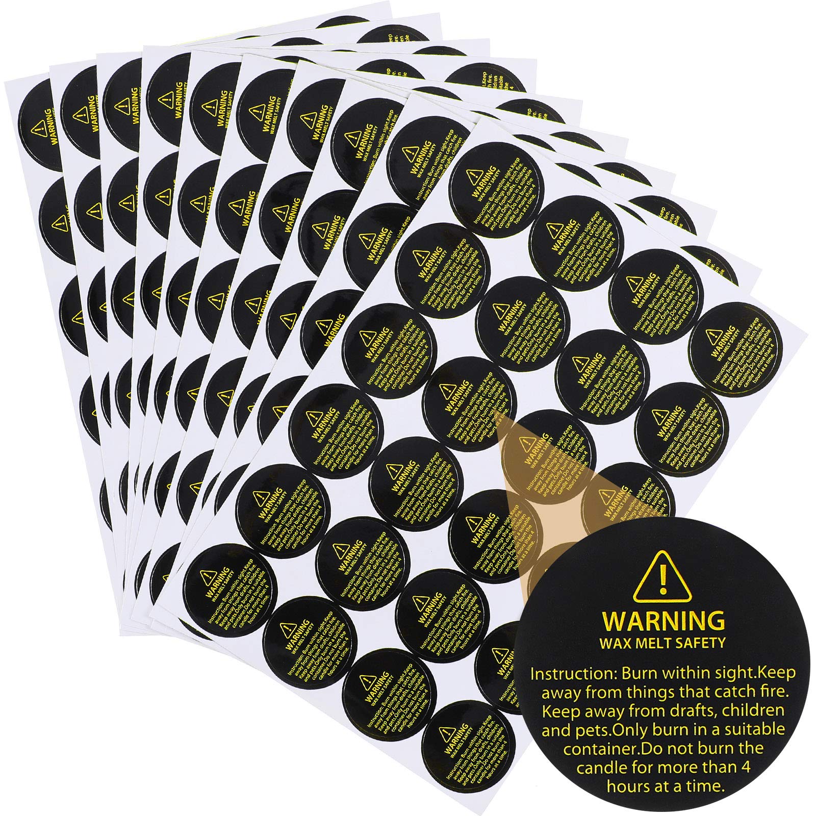 Buy Candle Warning Stickers Candle Safety Label Candle Jar Container
