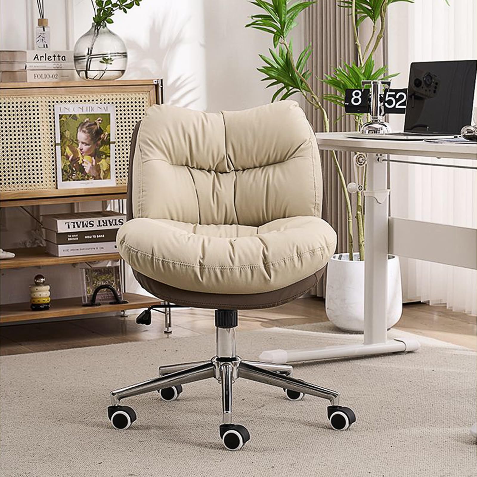 Ergonomiczne krzesło biurowe, regulowana wysokość, wyściełane siedzisko, funkcja nachylenia 105°-120°, nośność do 300 kg