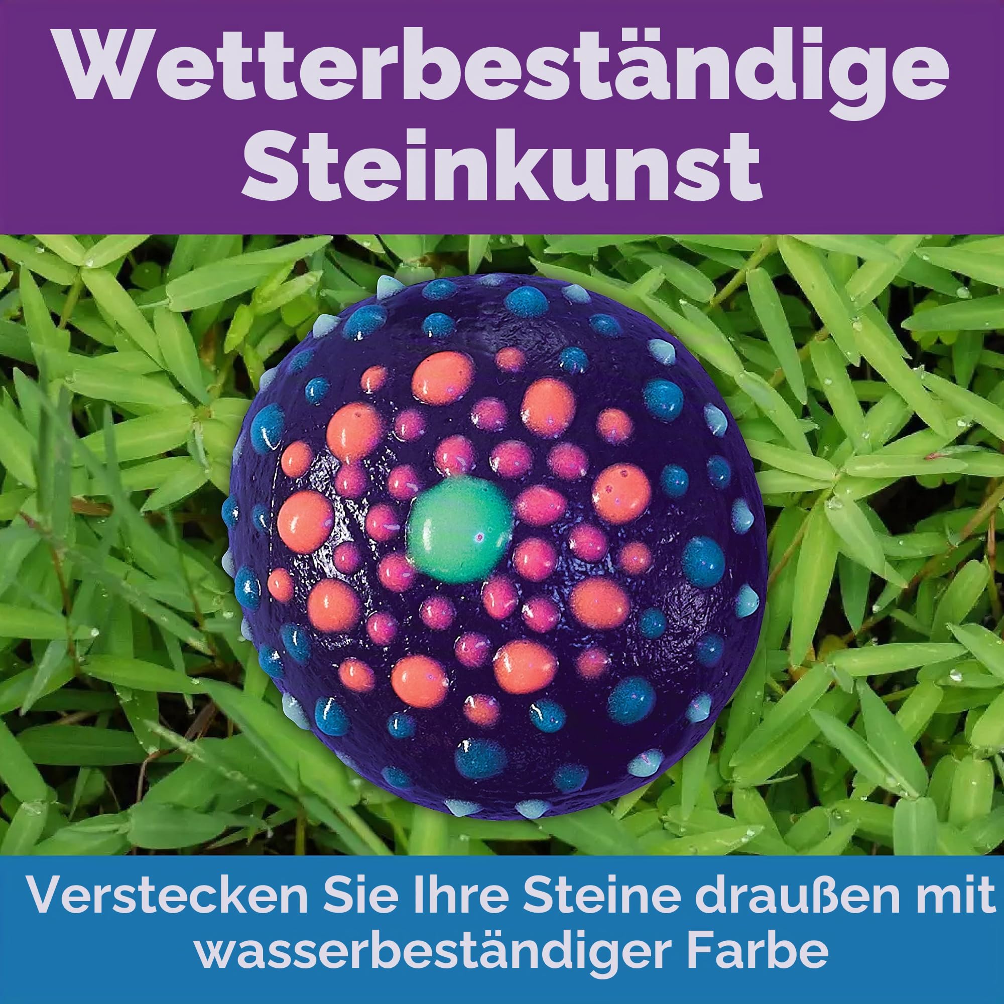 Creativity for Kids Glow In The Dark Rock Painting Kit - Paint 10 Rocks with Water Resistant Glow Paint - Crafts for Kids