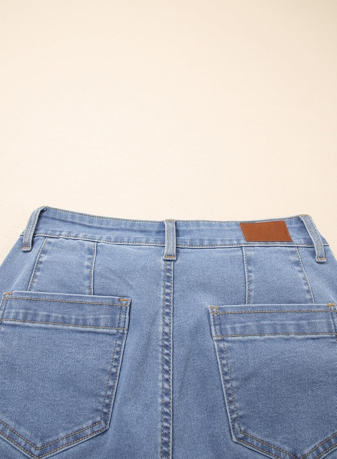 Sidefeel Women's Capri Jeans High Waist Stretchy Skinny Jeans Casual Summer Trendy Cropped Pants with Welt Pockets image 5