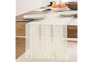Spring-Inspired Farmhouse Macrame Table Runner