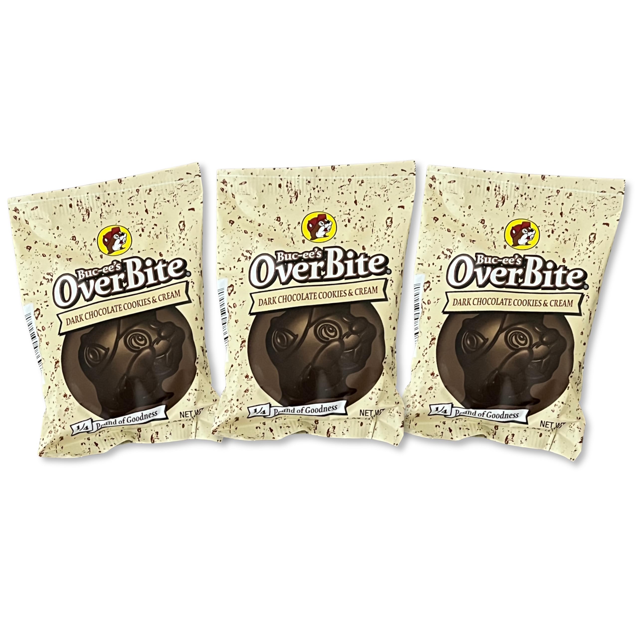 Amazon.com : Buc-ee's Overbite Chocolate 3-Pack (Dark Chocolate Cookies ...