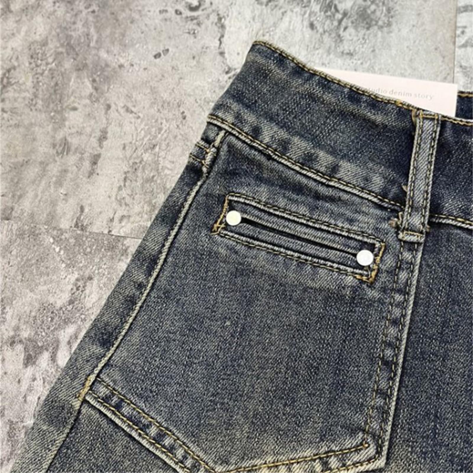 Shorts Jeans Donna Vintage 90s Denim Donne Streetwear Sexy Hip Wrap Estate Alta Vita Tasche Casual Caldo Short-Vintage Blue-m