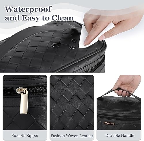 Miniatura 3 de Dajasan Bolsa de maquillaje, bolsa de cosméticos, bolsa de aseo de viaje, bolsa de maquillaje de viaje de gran capacidad para niñas y mujeres con