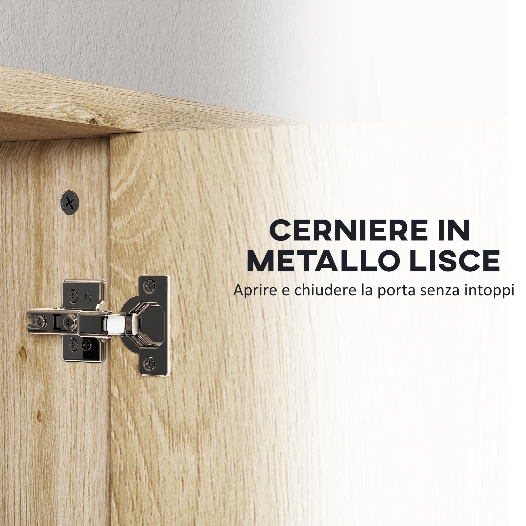 HOMCOM Specchio Bagno Contenitore con 2 Ante Vetro 60x20x60 cm Naturale | Mobile con Specchio, Scomparto Aperto, Mobiletto da Parete Salvaspazio, Specchiera Bagno