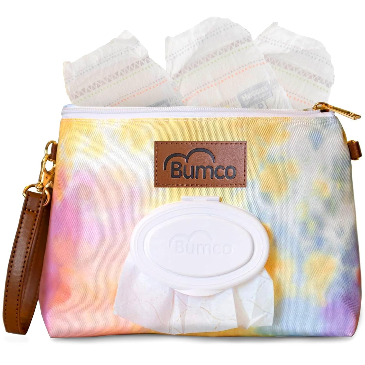 Bumco Diaper Clutch - Portable Wipes Dispenser & Baby Travel Essential, Airtight Dispenser, Refillable Wipes Container, Travel Baby Essentials, Diaper Bag Purse