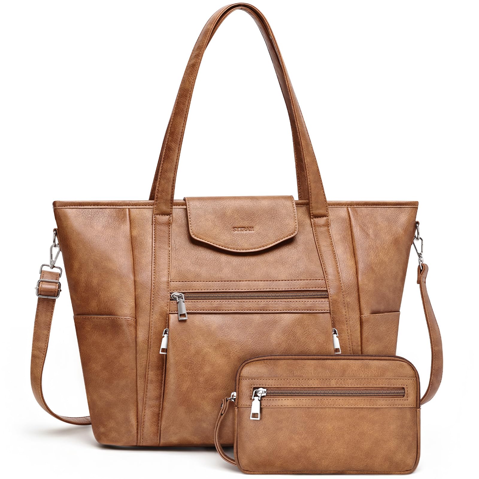 Laptop Bag for Women 15.6 inch Leather Backpack Purse