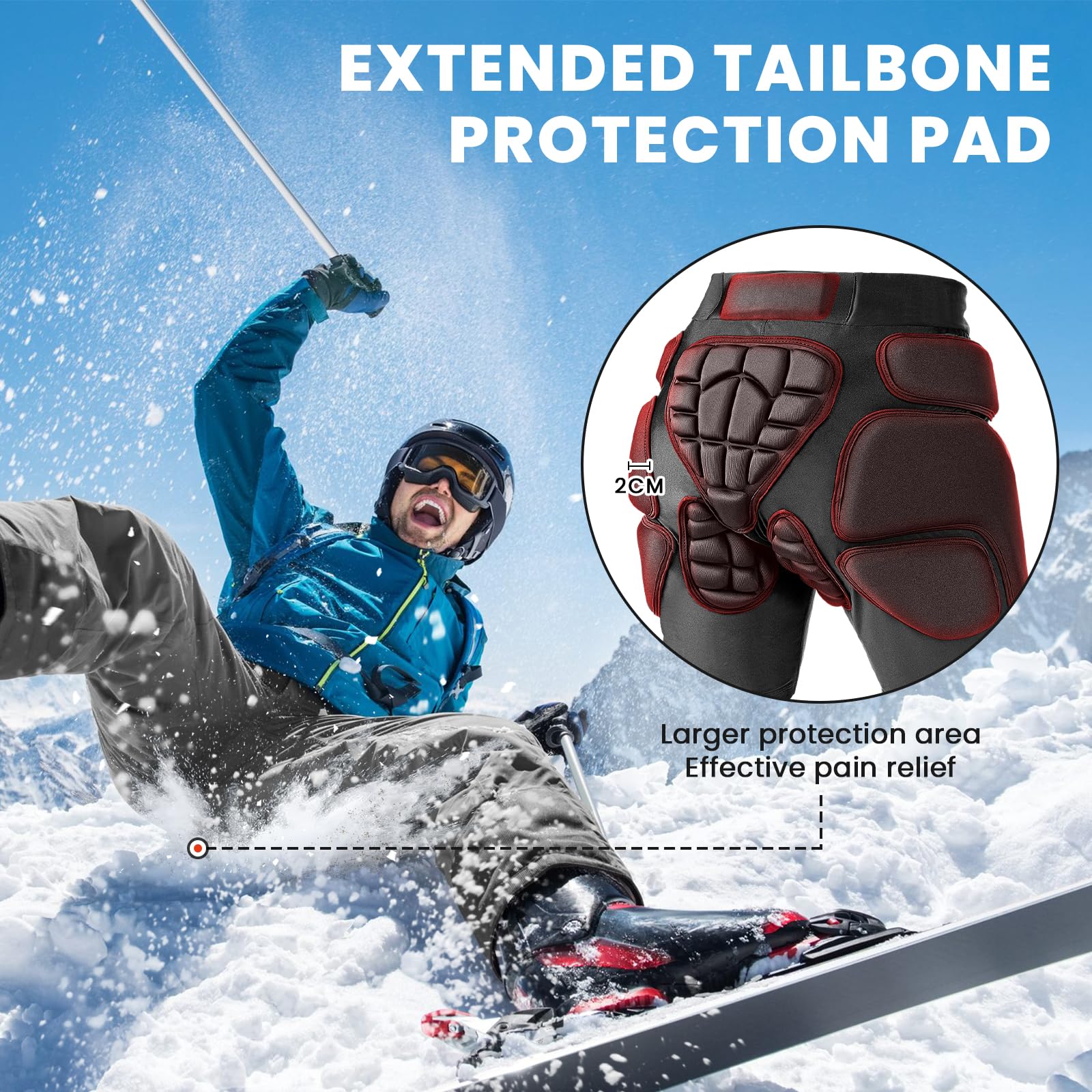 Ski Butt Pad Unisex Snowboard Butt Pad Hips Butt Snowboard