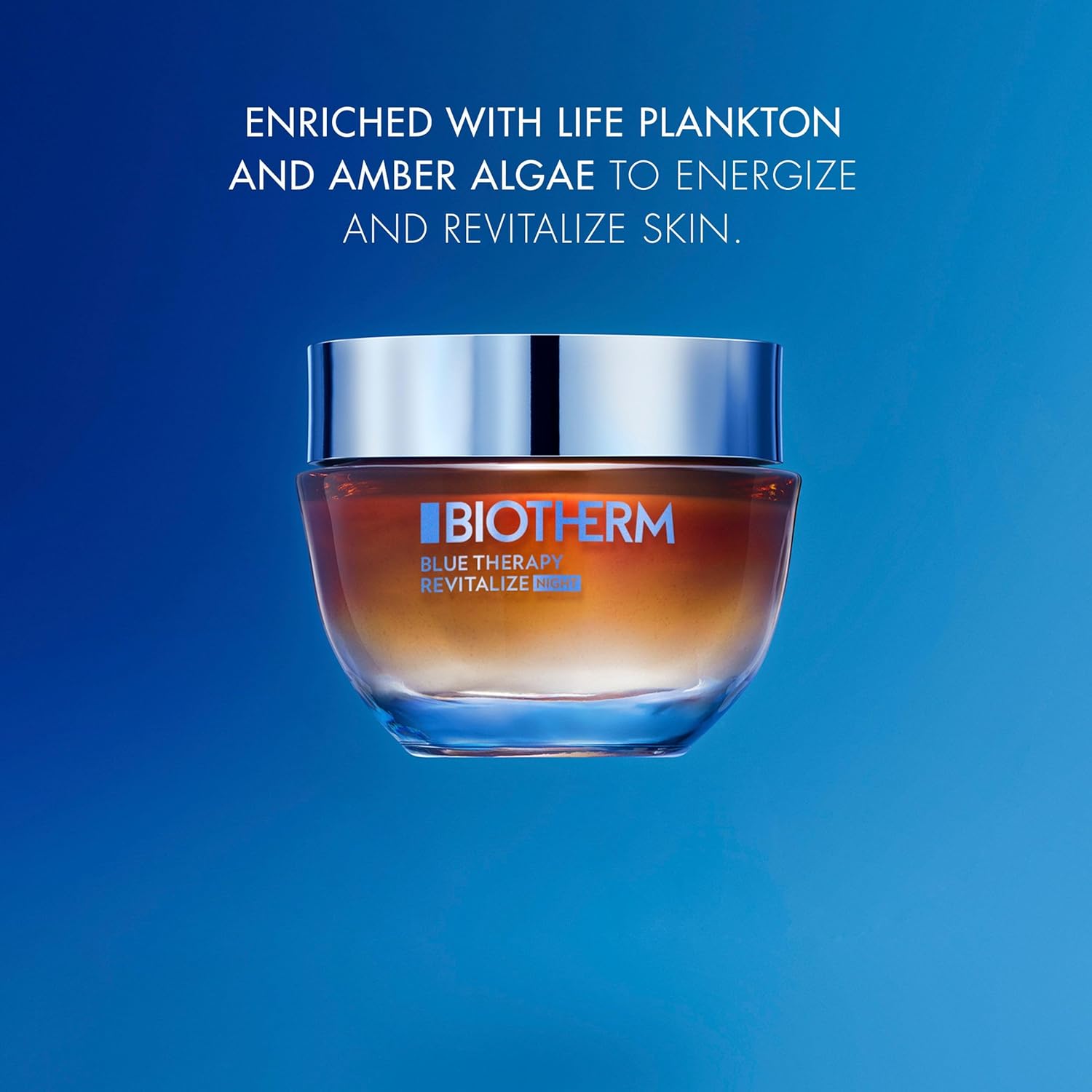 Biotherm Blue Therapy Amber Algae Revitalize Night, Anti-Aging Cream for Dehydrated and Mature Skin with Amber Algae, Nourishing and Firming Formula for a Glowing Complexion, 1.7 F...