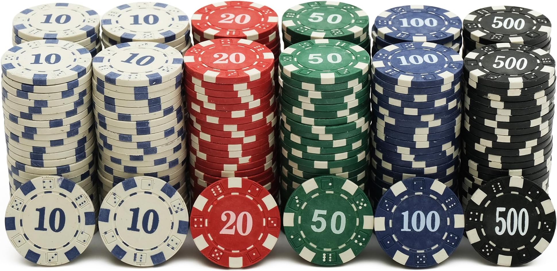 Store2508 Heavy 11.5 GMS Denominated Poker Chips 300 Pcs for Teen and Adult.