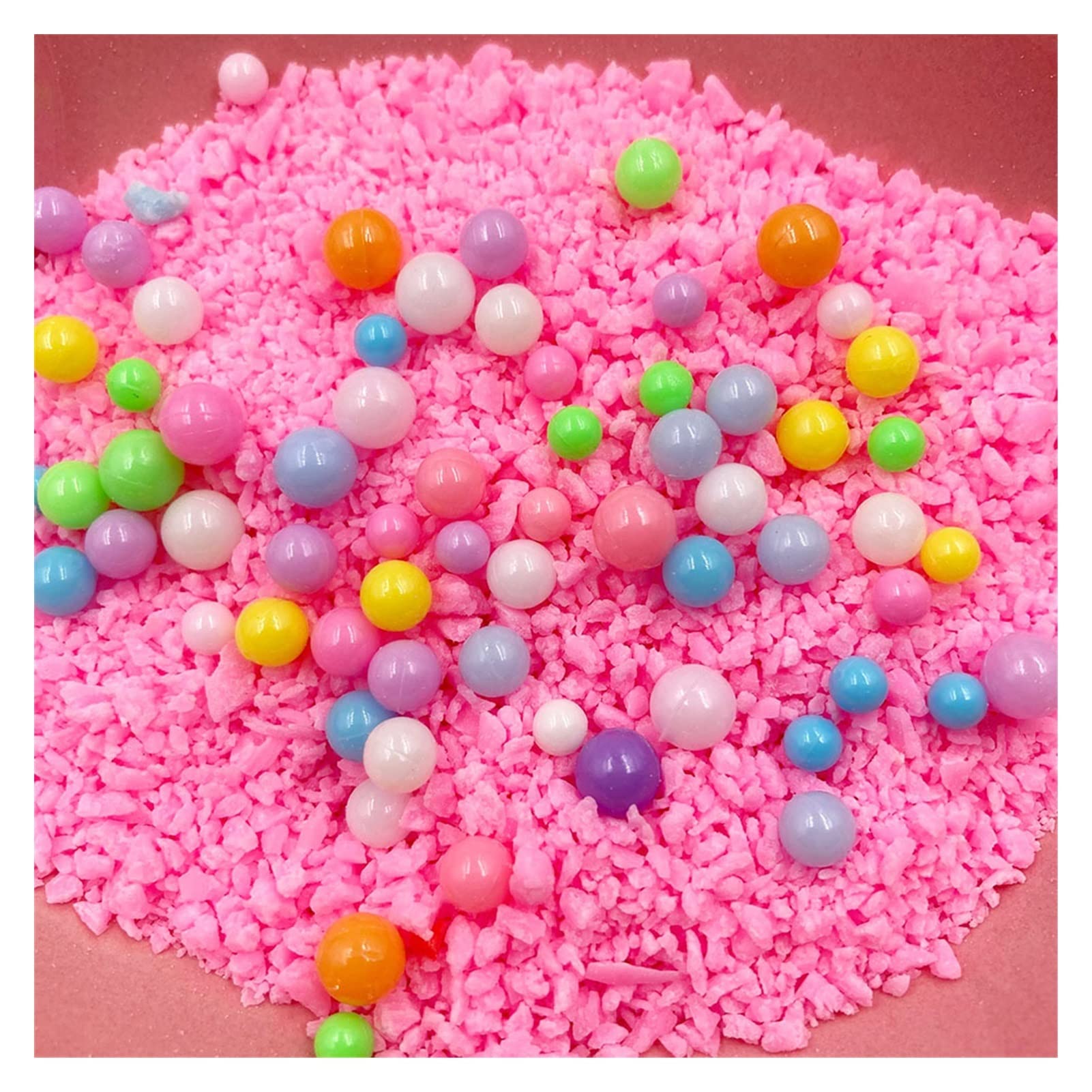 QR Simulation 100g Chips Chips Candy Beans Polymère Sprinkles argileux for Artisanat DIY Faux gâteau Dessert décoration de Boue de Boue T1127 (Color : Pink)