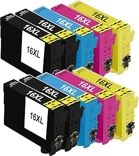 KING OF FLASH Replacement for Epson 16 16XL Ink Cartridges Compatible for Epson Workforce WF-2750 WF-2760 WF-2010 WF-2630 WF-2510 WF-2520 WF-2660 WF-2540 WF-2650 WF-2530 (2 sets & 2 black)