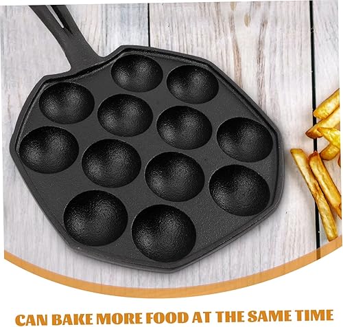 Miniatura 3 de BIUDECO Baking Grill Skillet Dish Maker Outdoor Pans Plate Ball Gadget Compartment Nonstick Octopus Oyster Iron Meat Snail Barbecue Tray Restaurant