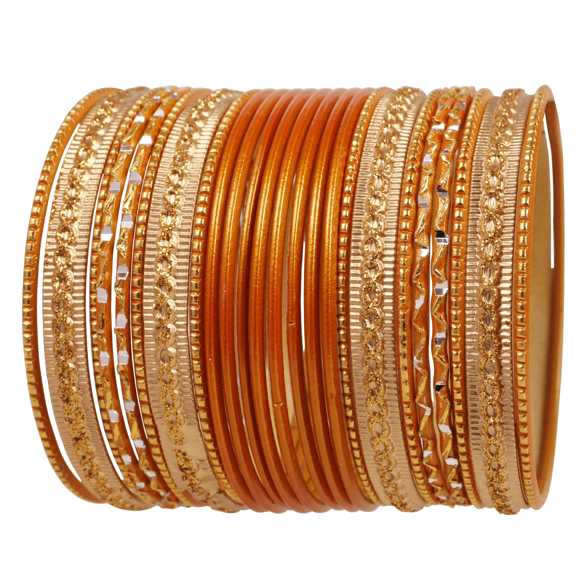 Touchstone Collezione di 2 dozzine di Braccialetti Colorati Braccialetti di Gioielli di Design con Smalto Dorato Antico Pastello di Bollywood Indiano