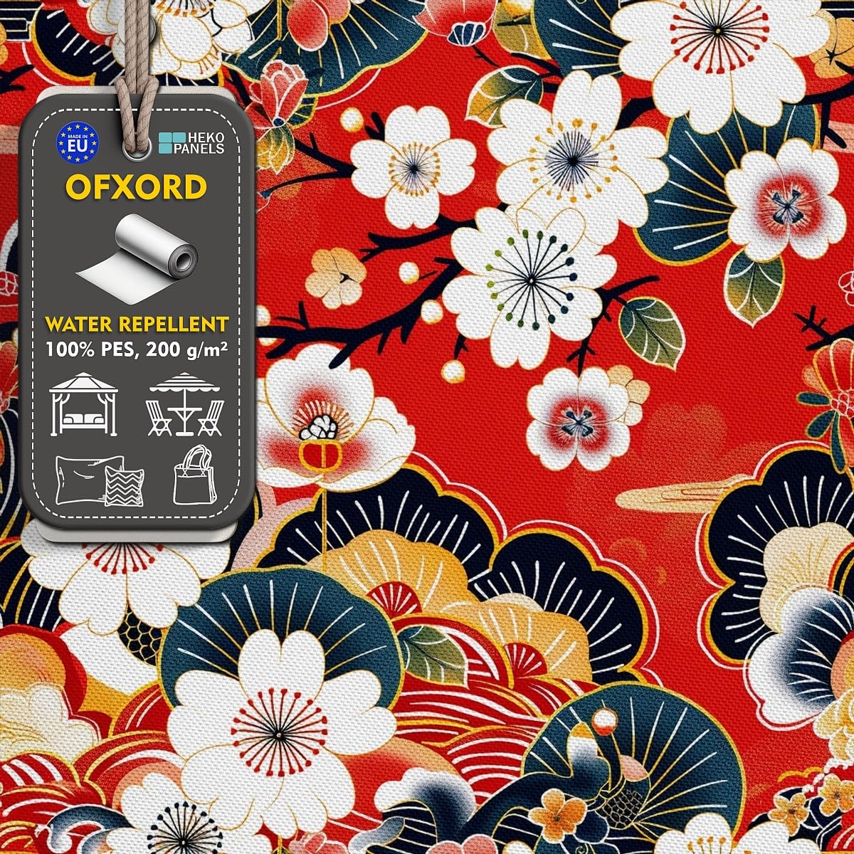 HEKO PANELS Tela Oxford impermeable primavera Sakura 5 metros 155 x 500 cm