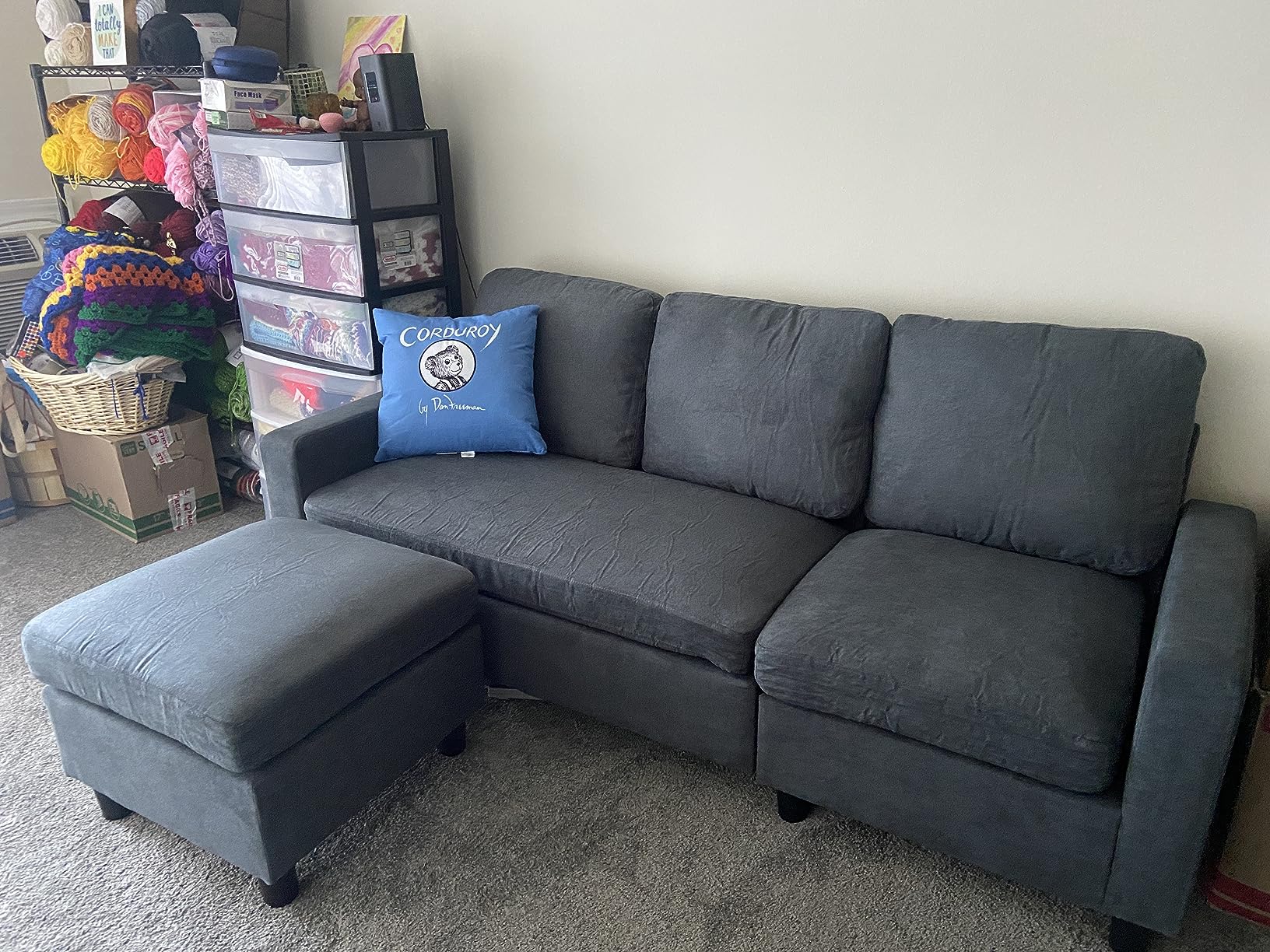 47/mo Finance Shintenchi Convertible Sectional Sofa Couch, Modern