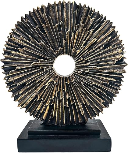 aboxoo Estudio abstracto, decoración decorativa moderna para el hogar, escultura de escritorio de oficina para hombres, adorno de línea redonda