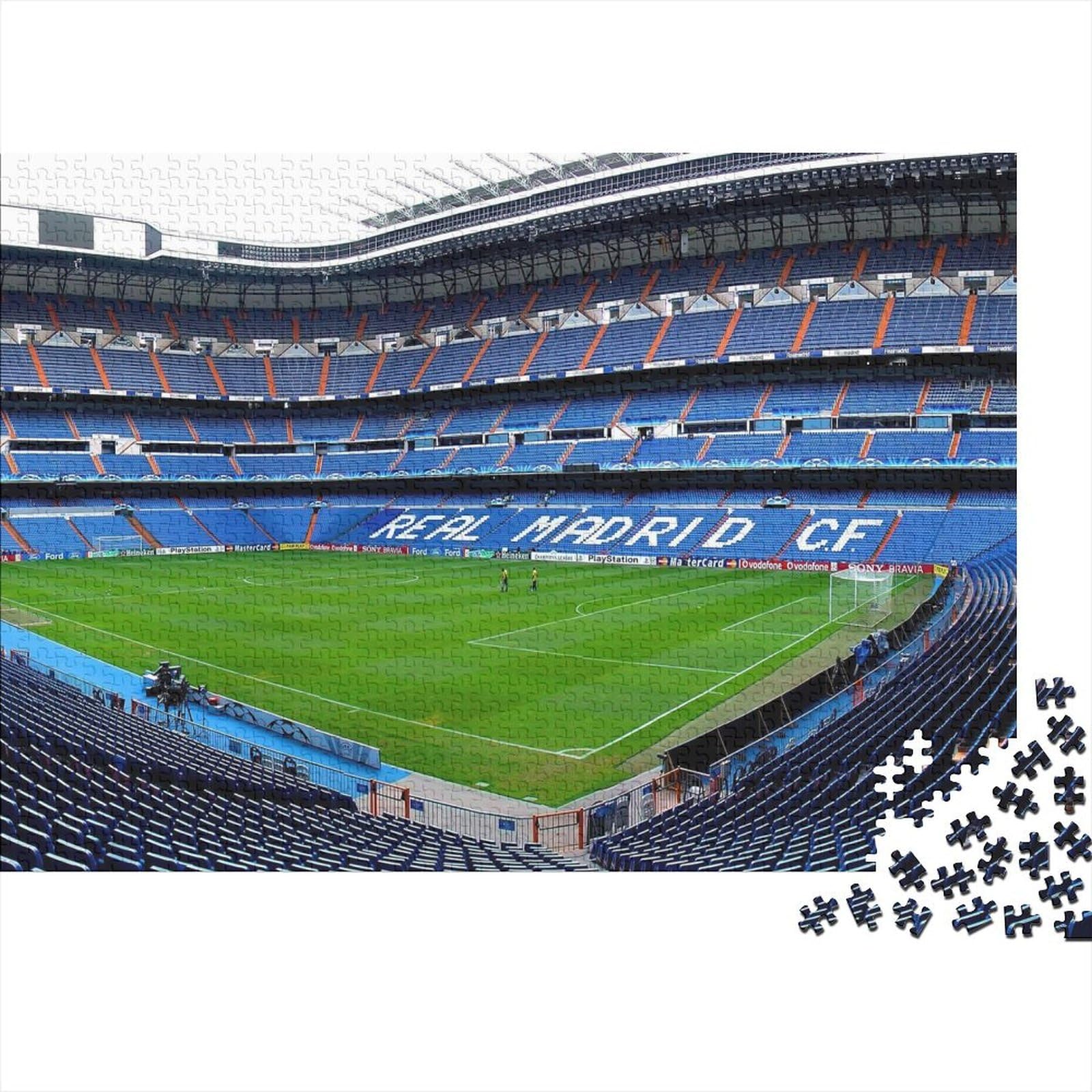 Bernabeu Stadium 1000 Piece Jigsaw Puzzles for Adults Football Pitches Festive Gifts Family Challenging Educational Challenge Home Decoration for Home Decoration Gifts 1000pcs (75x50cm)