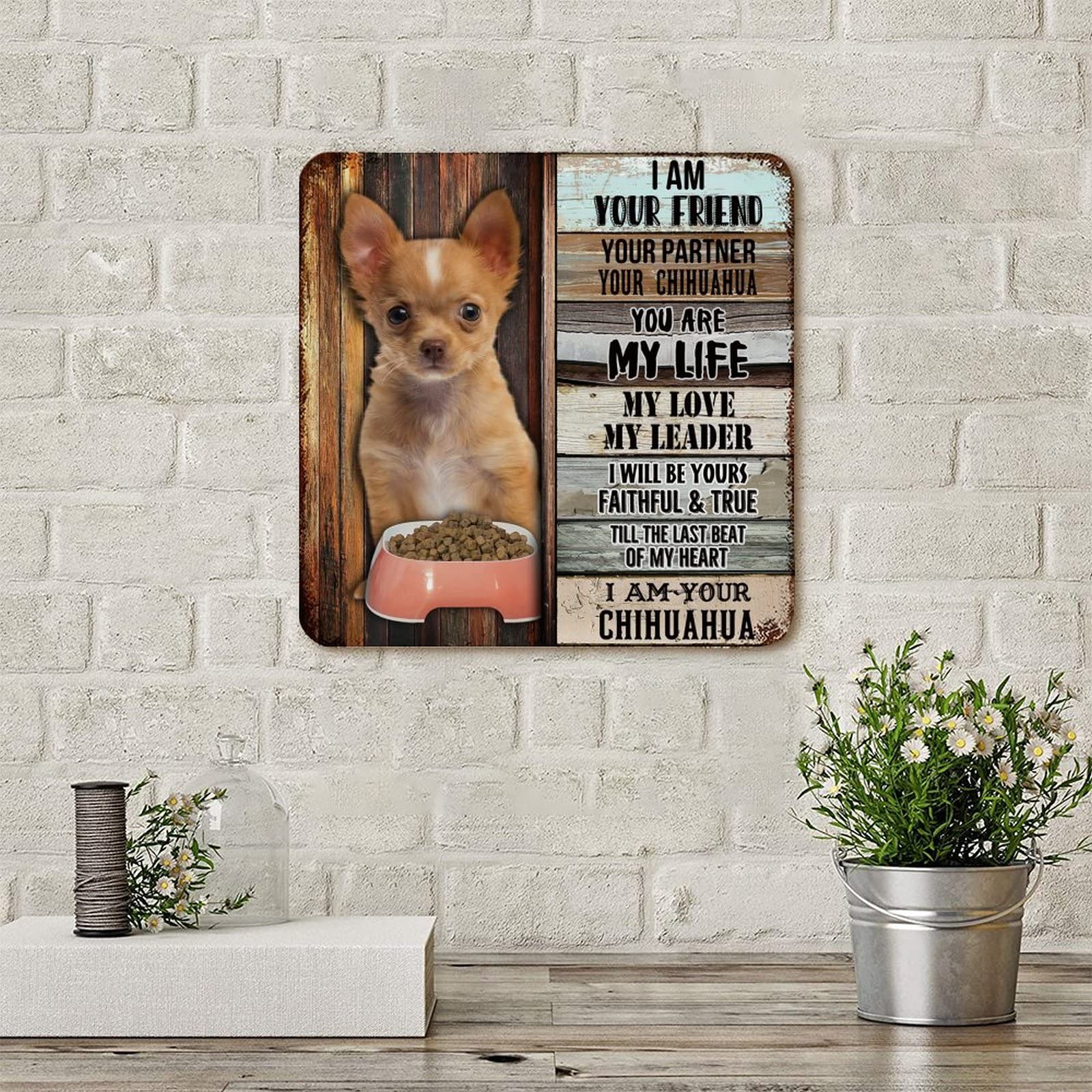 Targa In Metallo Vintage 20x30 Cm Con Scritta: 'I Am Your Friend, Your Partner, Your Dog...' - Regalo Divertente Per Amanti Degli Animali