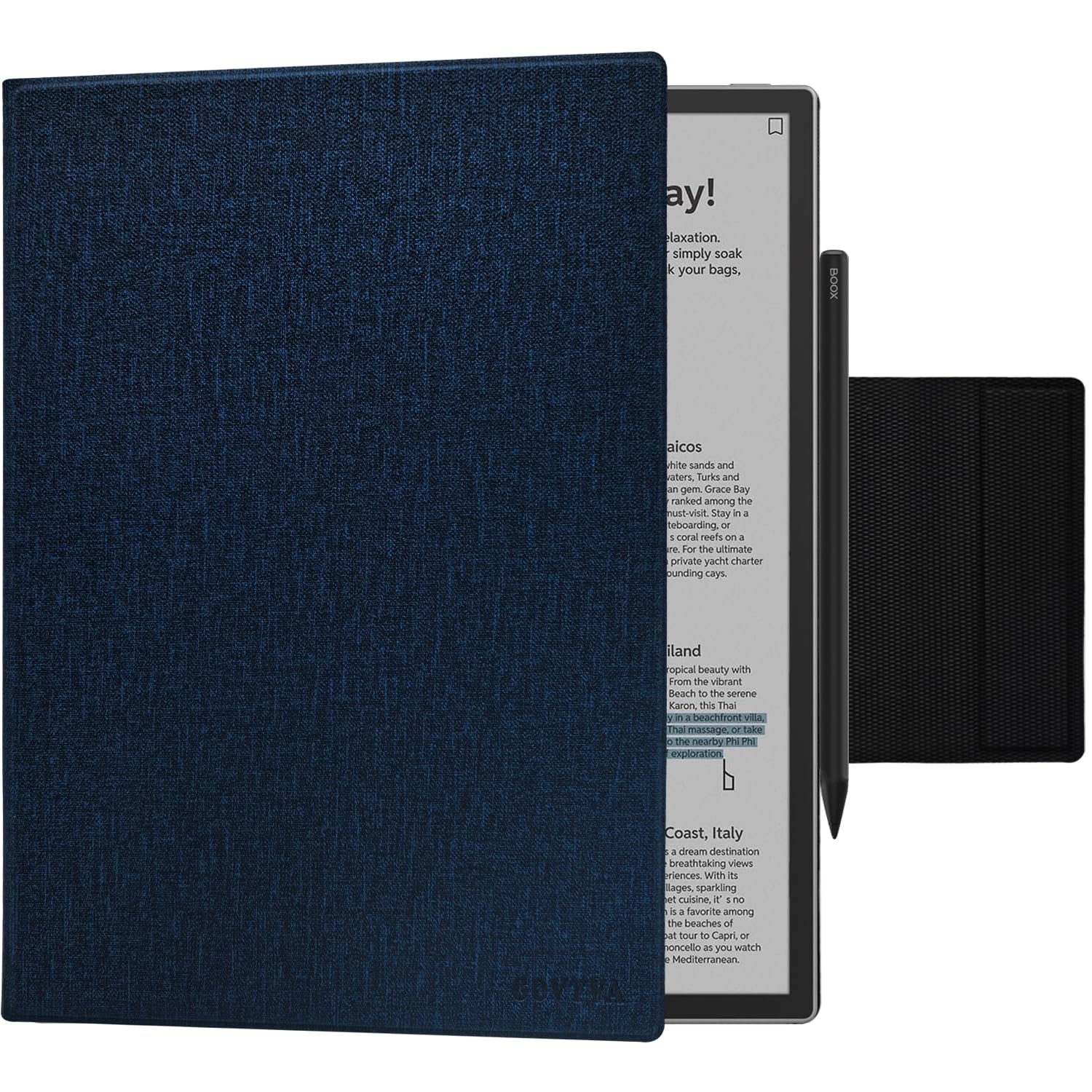 Schutzhülle mit magnetischem Ständer für Onyx Boox Tab X C 13.3 Color/Boox Note Max 13.3 (2025/2024), ultradünn, leicht, Leder, mit magnetischer Stiftschnalle, automatischer Schlaf-/Wachmodus