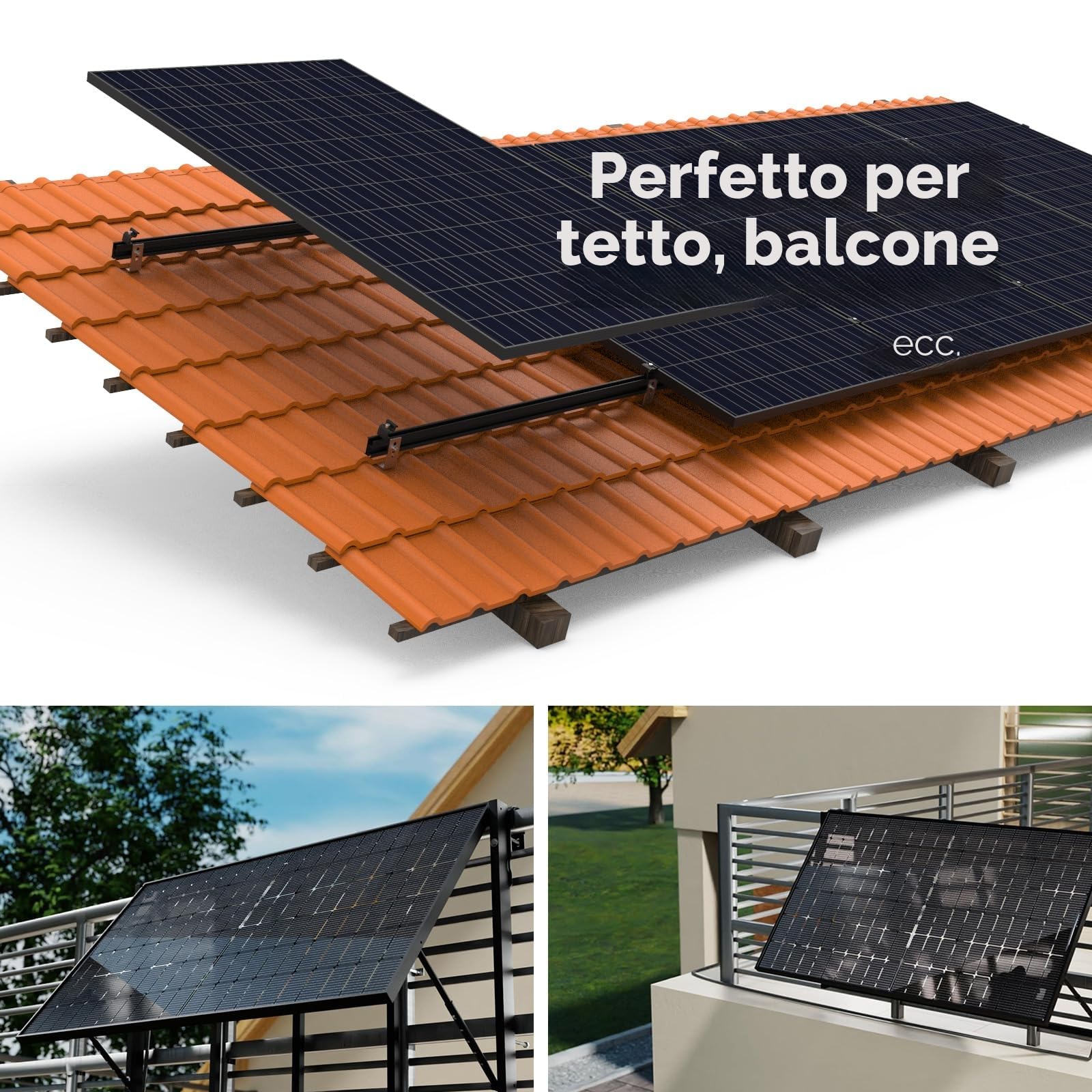 JA Solar® Pannello solare bifasico monocristallino, 440 W, Black Edition, ideale per camper, casette da giardino, barche (Mono 440 W, 36 V, per sistemi PV da 24 V)