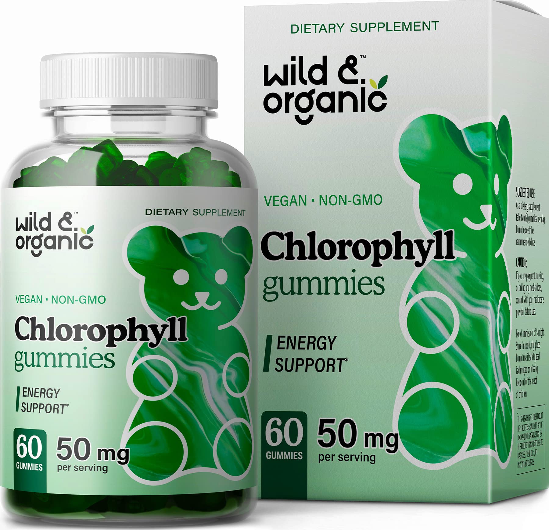Wild Organic Chlorophyll Gummies Natural Energy Booster Digestion