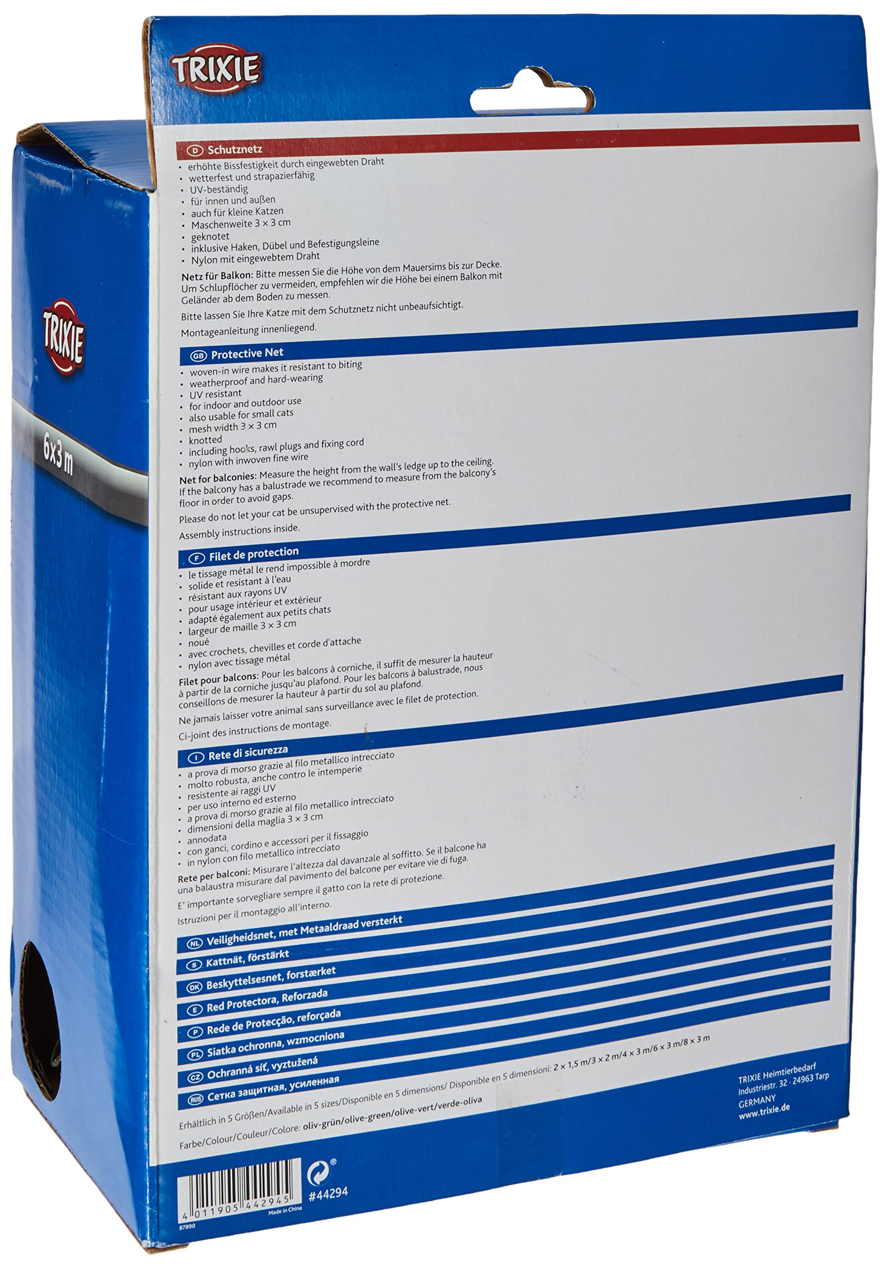 TRIXIE Red Protectora, Reforzada para Gatos