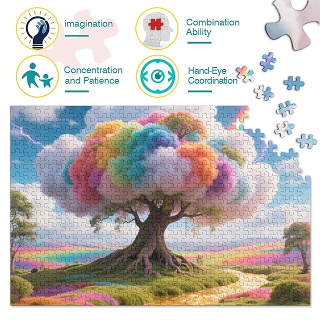 Foto 3 de 7 de Bosque fantasía 1000 Piezas Puzzle paisajes para Toda La Familia Alta Definición Juego Educativo Colección…