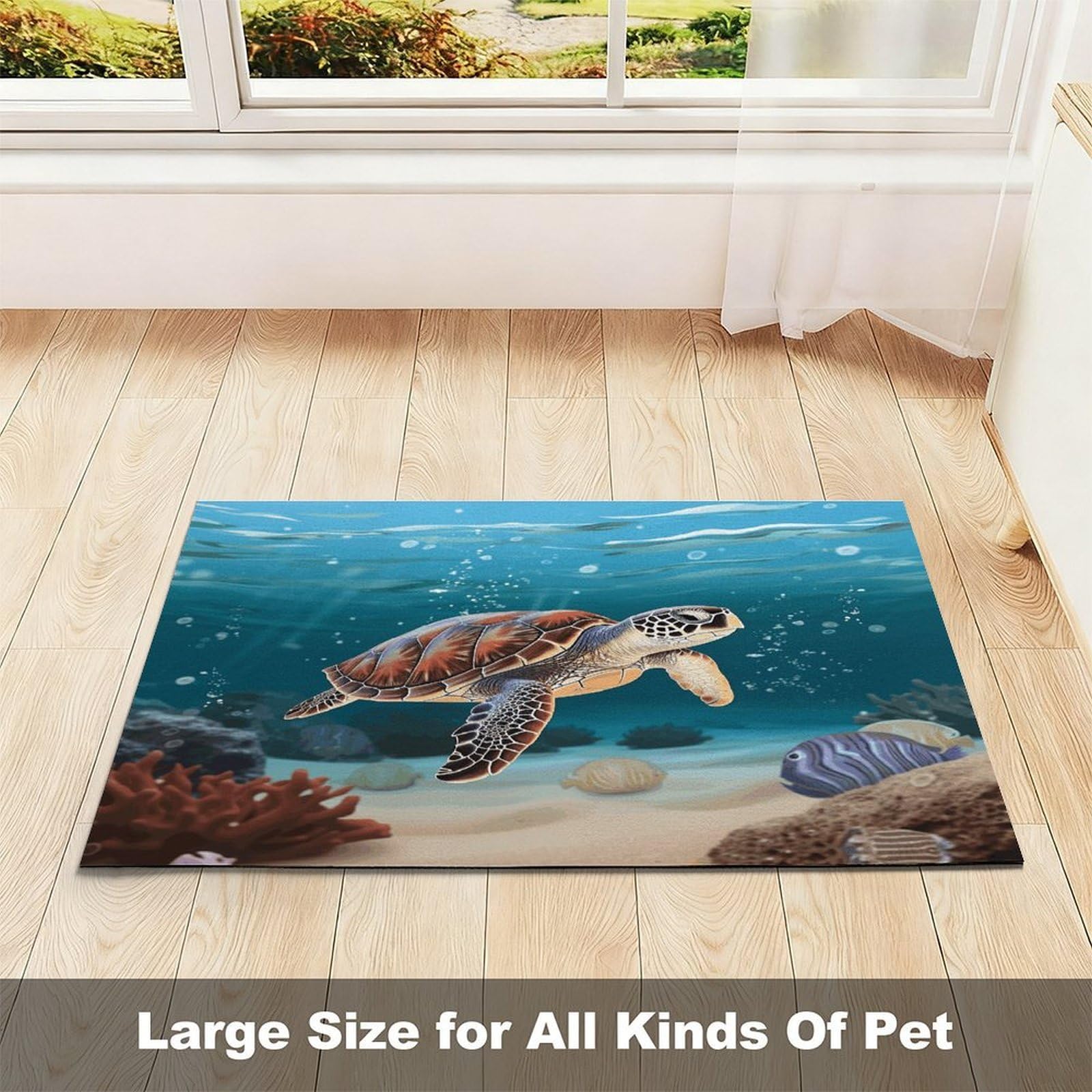 Tapis de nourriture pour chat et chat - Tapis d'alimentation antidérapant pour chien et chat - Facile à nettoyer pour la nourriture et l'eau - 43,2 x 76,2 cm